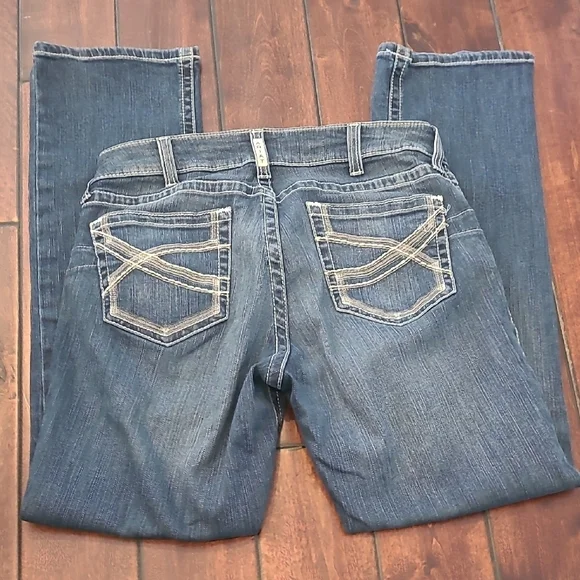 Ariat Blue Mr. Str Ivy Straight Leg Classic Jeans Suze 32R - Picture 7 of 11